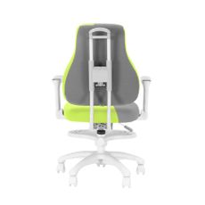 Detská rastúca stolička Neoseat KINDER WHITE PLUS — látka, šedá / zelená