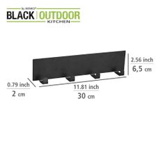 Čierna magnetická lišta na kuchynské náčinie Wenko Black Outdoor Kitchen Ima