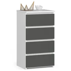 Ak furniture Komoda CL4 40 cm bílá/grafitově šedá