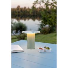 LED stmievateľná stolová lampa v mentolovej farbe (výška 18 cm) Fungo – Remember