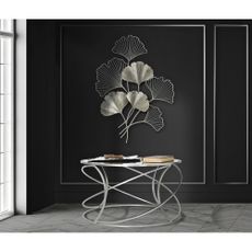 Kovová závesná dekorácia v striebornej farbe Mauro Ferretti Goxy Silver, 62 x 86 cm