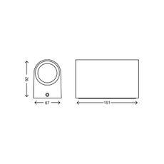 Telefunken 308006TF - LED Vonkajšie nástenné svietidlo 2xGU10/5W/230V IP44