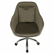 Kancelárske kreslo, sivohnedá Taupe Velvet látka/chróm, KLIAN