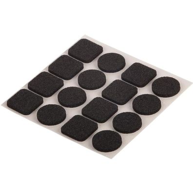 Podložky plstené čierne 20x20 mm a 20 mm