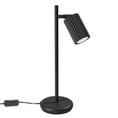 Sollux SL.1586 - Stolná lampa KARBON 1xGU10/10W/230V čierna