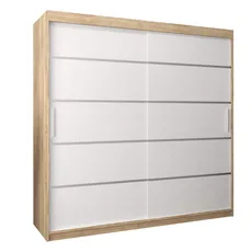 Šatníková skriňa Alyxia 180/200 - dub sonoma/biela Rozmer: 200