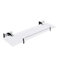 Nimco Keira - Polica s ohrádkou, 40 cm, matované sklo/chróm KE 22091BX-40-26