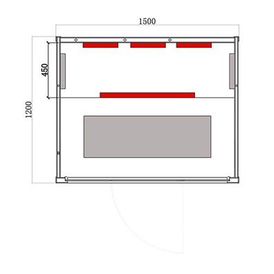 M-SPA EA3R Infrasauna kanadska jedľa 150 x 120 x 190 cm