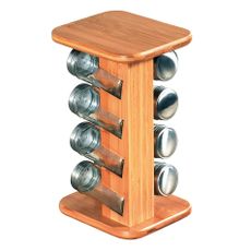 Kesper 58099 Stojan na korenie s 8 koreničkami, 13 x 25,5 x 15 cm