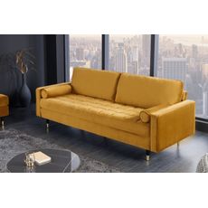 Pohovka Cozy Velvet horčicovo žltý zamat