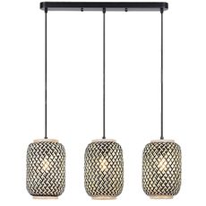 Rabalux 72093 - Luster na lanku ADALLA 3xE27/40W/230V ratan
