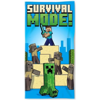 Plážová osuška Minecraft - motív Survival Mode! - 100% bavlna - 70 x 140 cm