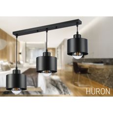 Luster na lanku 3xE27/35W/230V čierna