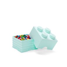 Svetlomodrý úložný box štvorec LEGO®
