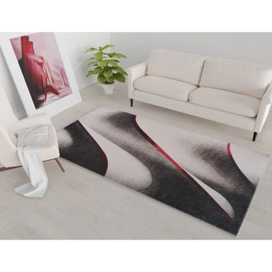 Bielo-čierny prateľný koberec 150x80 cm - Vitaus