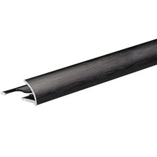 Rohový profil oválny hliník čierny Anod Brushed 2700/27/10 mm