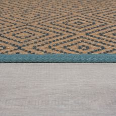 Flair Rugs , Kusový koberec Geometric Jute Blue, 120x170, béžová, chodba / predsieň