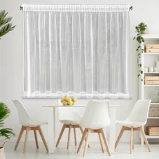 ZÁCLONA NA PÁSKE NEL 300X145 CM BIELA