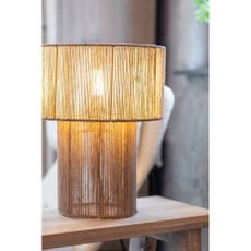 Stolová lampa v prírodnej farbe s tienidlom z juty (výška 38 cm) Soga – Markslöjd