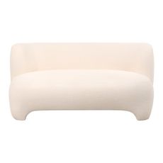 Biela pohovka z textílie buklé 142 cm Ardor – Leitmotiv