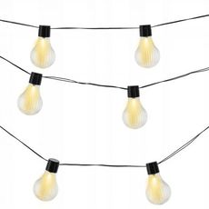 Garden Line Solární LED světelný řetěz Stripes 5,8 m černý/teplá bílá