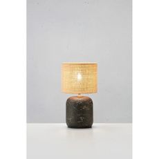 Stolová lampa s tienidlom z juty v čierno-prírodnej farbe (výška 45 cm) Montagna – Markslöjd