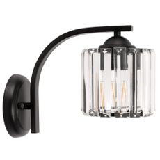 TooLight Nástenná lampa Bodil APP-512 1W čierna / kryštál