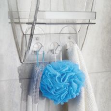 Priehľadný závesný držiak do kúpeľne iDesign, 23 x 73 cm