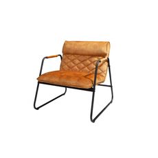 Estila Retro čalúnené horčicové kreslo Fresno s kovovými nohami 79cm