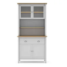 Biela vitrína z borovicového dreva 90x180,5 cm Misti – Marckeric