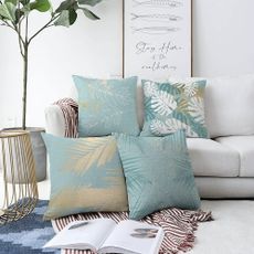 Súprava 4 obliečok na vankúše Minimalist Cushion Covers Lagoon, 55 x 55 cm
