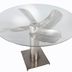 Dizajnový jedálenský stôl Propeller 94 cm strieborný