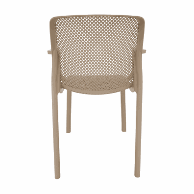 Stohovateľná stolička, sivohnedá taupe/plast, FRENIA