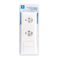 Aigostar - Sada 2x zásuvka so spínačom 2x16A/250V SCHUKO