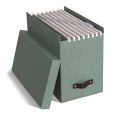 Zelený kartónový organizér na dokumenty Johan Canvas Paper Laminate – Bigso