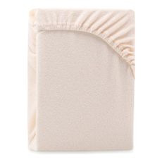 Béžová napínacia froté plachta 240x220 cm Ruby – Restilo
