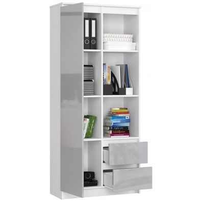 Regál R 80 cm CLP R11 biela/metalic lesk