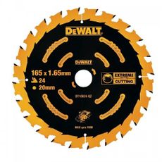 Pilový kotúč 165x20 mm, 24 zubov pre akumulátorové píly DeWALT DT10624