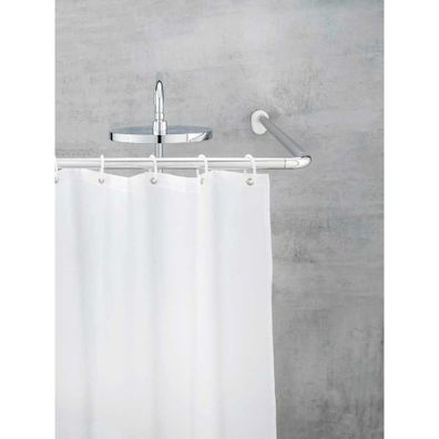 Univerzálna rohová tyč na sprchový záves Wenko Shower Curtain Rod