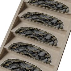 Tmavosivé nášľapy na schody v súprave 16 ks 20x65 cm Marble Dream – Vitaus