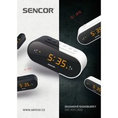 Sencor - Rádiobudík s LED displejom a projektorom 5W/230V 1xCR2032 biela