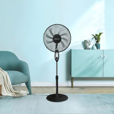 Aigostar - Stojanový ventilátor 60W/230V čierna + DO