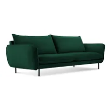 Tmavozelená zamatová pohovka 230 cm Vienna – Cosmopolitan Design
