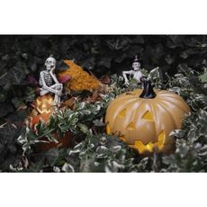 Retlux - LED Keramická tekvica HALLOWEEN LED/3xLR44/teplá biela
