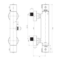 OMNIRES Y1246XCR - Termostatická sprchová batéria Y lesklý chróm