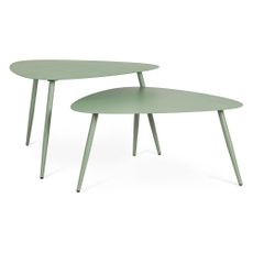 Oceľové záhradné konferenčné stolíky v súprave 2 ks 73,5x77,5 cm Yvonne – Bizzotto