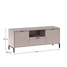 KONDELA Style LS 3 tv stolík kašmír krémová