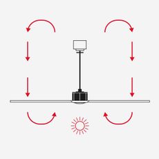 FARO 34361WT - Stropný ventilátor OUTWOOD L hnedý/biely priemer 150 cm WT IP44 + diaľkové ovládanie