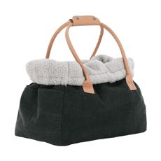 KONDELA Manik Typ 4 taška pre psa 40x26x30 cm sivá / béžová