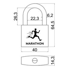 RV.MARATHON.40.MK3 sada visiacich zámkov Mosadz